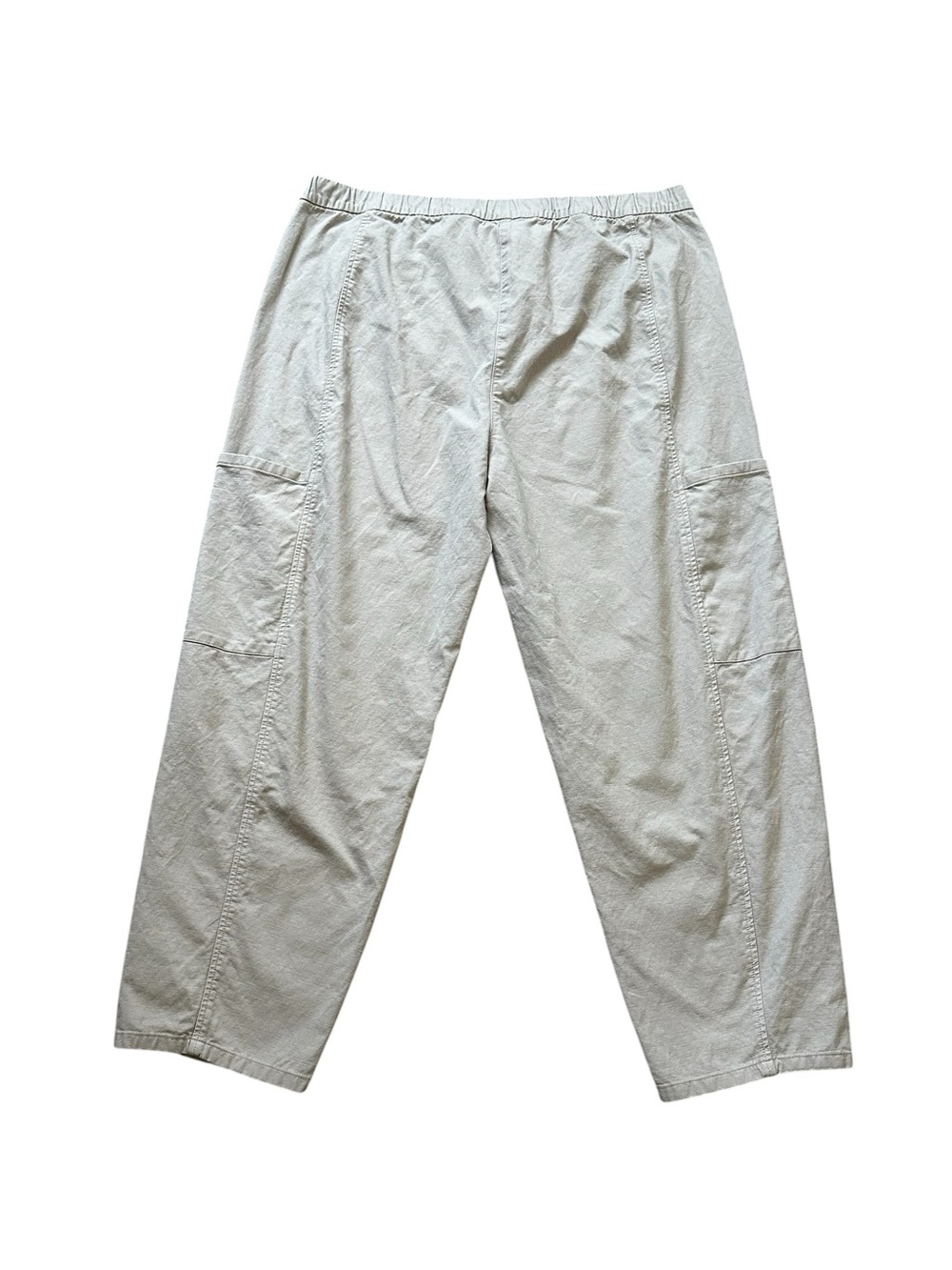 Eileen Fisher Cotton Hemp Stretch Lantern Pant Minimalist Lagenlook Travel - Picture 5 of 9